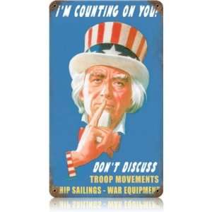  Uncle Sam Allied Military Vintage Metal Sign   Victory 