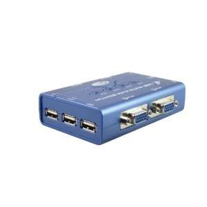  4 Port Auto USB KVM switch with cables