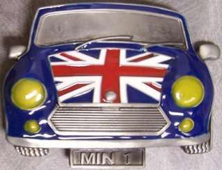 Metal Belt Buckle Vehicle Car Mini Cooper UK Flag NEW  