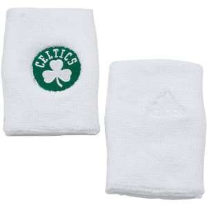   Boston Celtics 2 Pack White Terry Cloth Wristbands