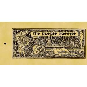   Parchment Gift Tags Walter Crane Faerie Queen 04