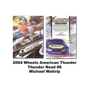  Wheels Thunder Road 04 Michael Waltrip Premier Card Toys & Games