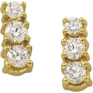  3 Stone Diamond Earring 