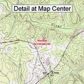   Topographic Quadrangle Map   Warfield, Virginia (Folded/Waterproof