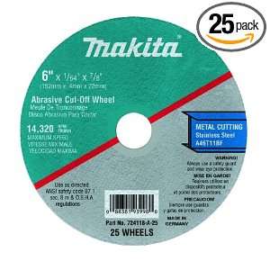  Makita 724112 A 25 4 1/2 Inch Cut Off Wheel 25 Pack