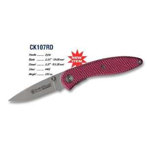  Smith & Wesson Homeland Security Pocket Knife with Red 