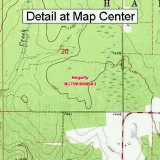   Topographic Quadrangle Map   Hogarty, Wisconsin (Folded/Waterproof