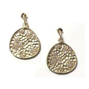   Jewels 14K Gold Plated Vermeil Teardrop Dangle Post Earrings Jewelry