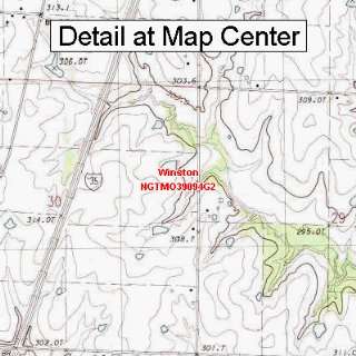 USGS Topographic Quadrangle Map   Winston, Missouri (Folded/Waterproof 