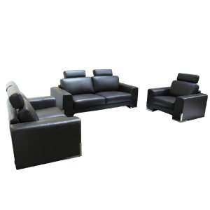   Sofa, Loveseat, Chair 3 Piece Mocca Bonded Leather
