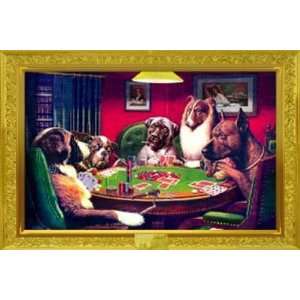  C.M. Coolidge   Dogs Playing Poker POSTER Canvas