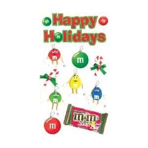  M&M Candy Happy Holidays Dimensional Scrapbook Stickers 