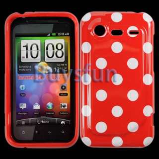   Dot Red GEL Case Cover For HTC Droid Incredible 2 S + screen film