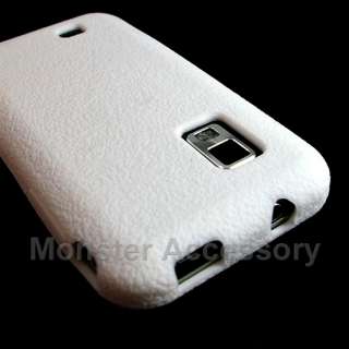 White Rugged Soft Skin Gel Case Cover Samsung Mesmerize  