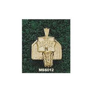 Mississippi State Bulldogs Solid 10K Gold M Logo Backboard Pendant