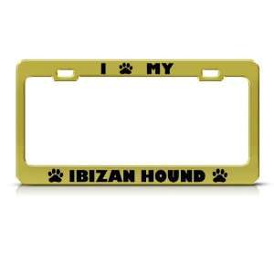  Ibizan Hound Dog Animal Metal license plate frame Tag 