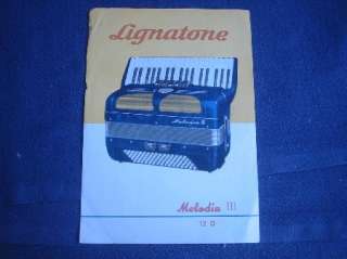 Vintage LIGNATONE Melodia Sales brochure Uruguay Dealer  