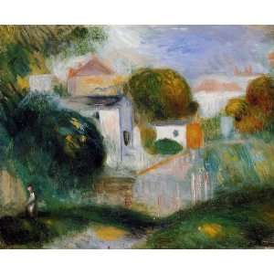  Oil Painting Houses in the Trees Pierre Auguste Renoir 