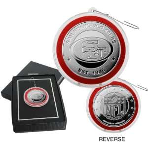  Highland Mint San Francisco 49ers Silver Coin Ornament 