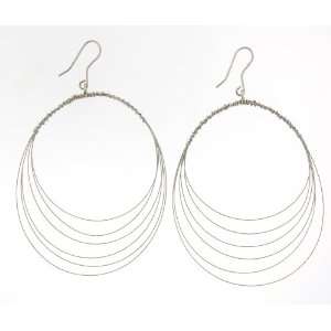   mutiple hoop earrings   6cm long, 5cm wide   sold as a pair Jewelry