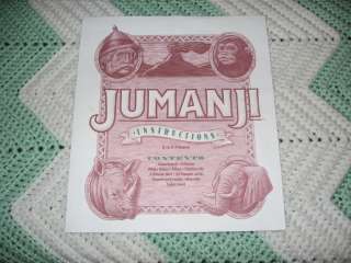 Jumanji The Game 1995 Milton Bradley Board Game, Complete & Counted 