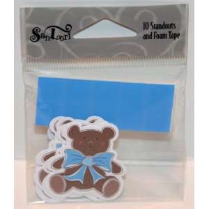 Cute Baby Brown Teddy Bear #D 281 Die Cut Standouts   Add On With Foam 