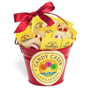 Candy Creek Sugar Free Peppermint Lollipops, 1 lb. Red Gift Pail 