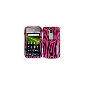   Phone Case for Huawei Ascend M860 Rubberized Design Cover   Pink Zebra