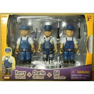 Mighty World Construction 3 Figures Collection Harry Charlie & Bill