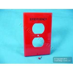  10 Leviton Red Unbreakable Midway EMERGENCY Receptacle 