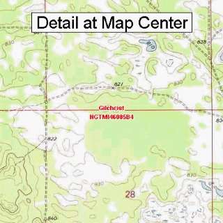  USGS Topographic Quadrangle Map   Gilchrist, Michigan 