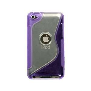  iPod Touch 4G Hybrid Two Tone Tpu Case (S Shaped)   Clear 