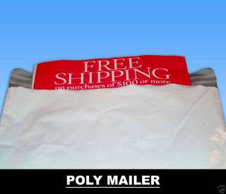 200 BAGS 100 EACH 9 x 12, 10 x 13 WHITE POLY MAILERS  