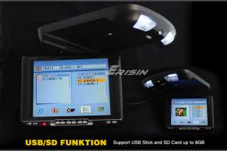 ES668 Flip Down HD Car Monitor Roof DVD CD USB SD Player  