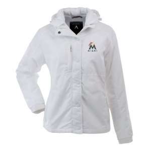 Miami Marlins MLB Trek Womens Winter Jacket (White 