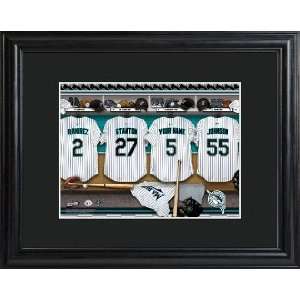 Miami Marlins Personalized Clubhouse Print with Frame