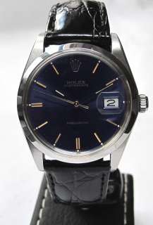 Rolex Oysterdate Precision 6694, Blue Dial and Golden Index   