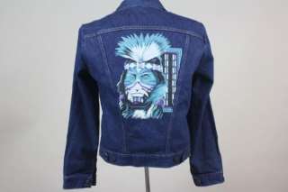 Vtg Rustler Dark Blue Denim Jean Jacket Indian Coat M  