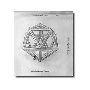  Icosahedron From de Divina Proportione By Luca Pacioli 