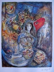 MARC CHAGALL Signed Limited Edition Lithograph BELLA  