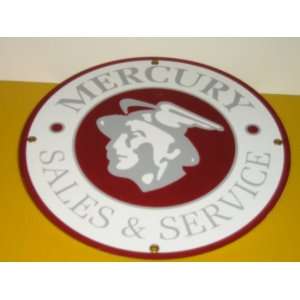  Porcelain Mercury Sales Sign (11.75 Circle) Everything 