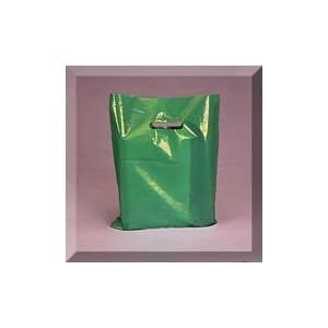   15 Emerald Green Premium Plastic Merch Bag