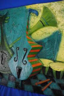 Vintage Jazz Wall Art Sculpture Musical Instruments  