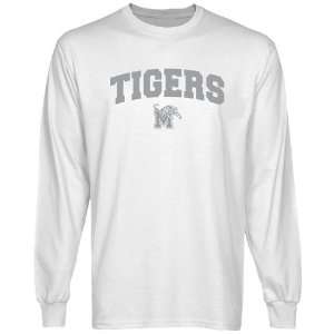  NCAA Memphis Tigers White Logo Arch Long Sleeve T shirt 