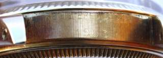 Mens ROLEX 1503 14K Gold Oyster Perpetual Date Watch 14K Riveted 