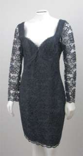 Moda Intl Sz 10 Black Lace Scalloped Hem Party Occasion Dress 32 30 