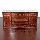 6Ft Wide Mahogany Marble Top 7 Drawer