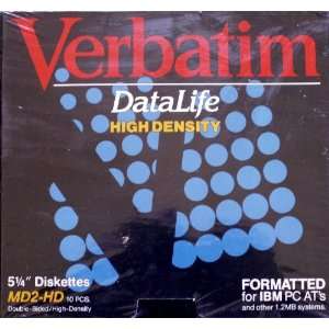   Data Life High Density 5 1/4 Diskettes 10 pack MD2 HD Electronics