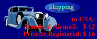   Insurance on request. Click HERE for full Shipping and Insurance