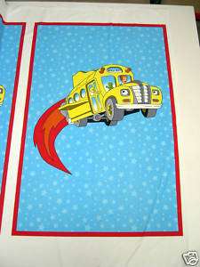 Magic School Bus Panel Print Fabric 100%Cotton  